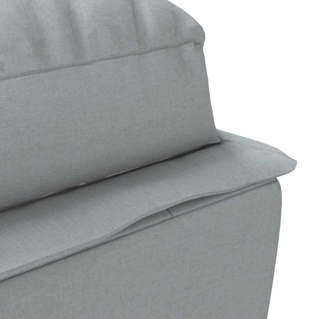 Chaise longue de massage avec coussins gris clair tissu