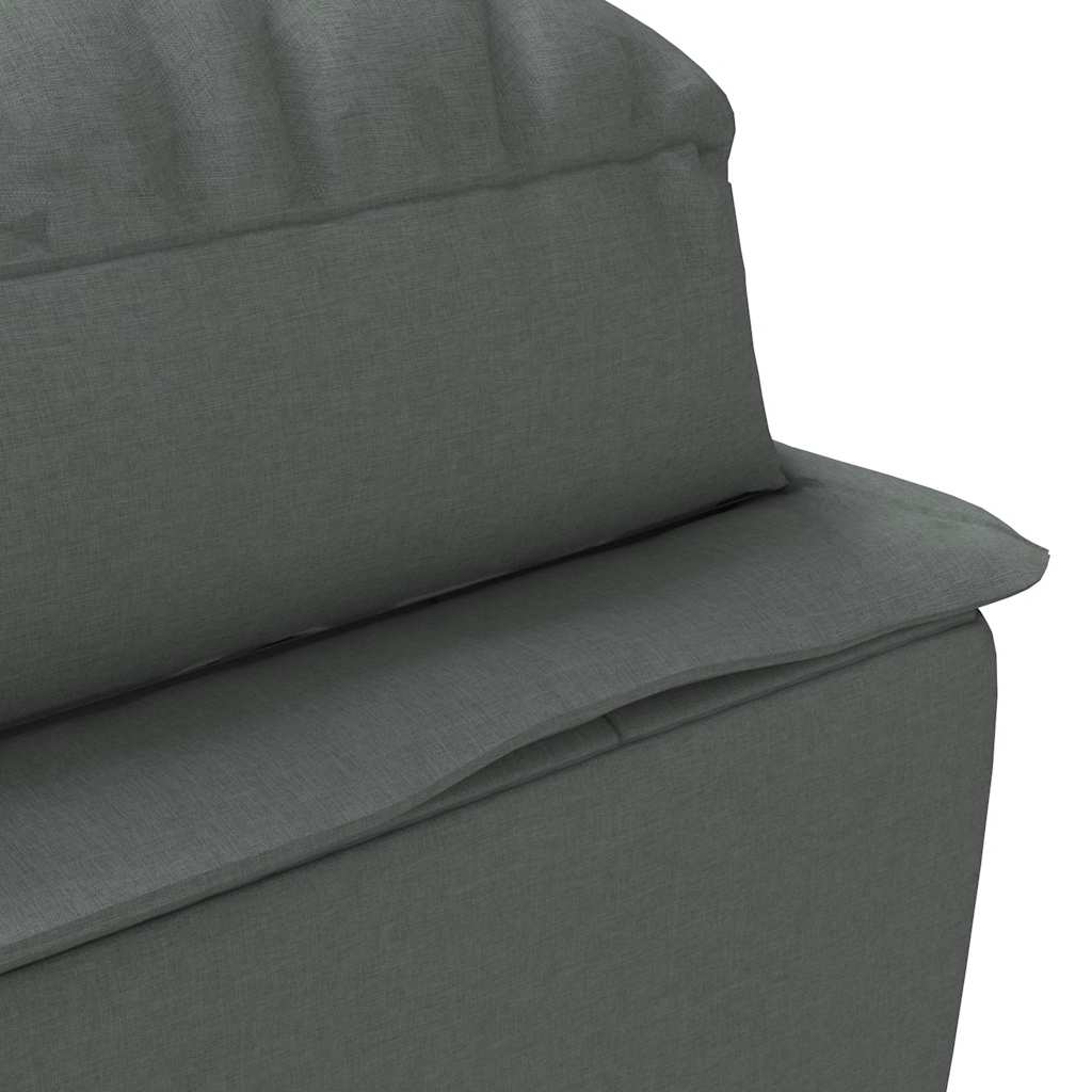 Chaise longue de massage avec coussins gris foncé tissu