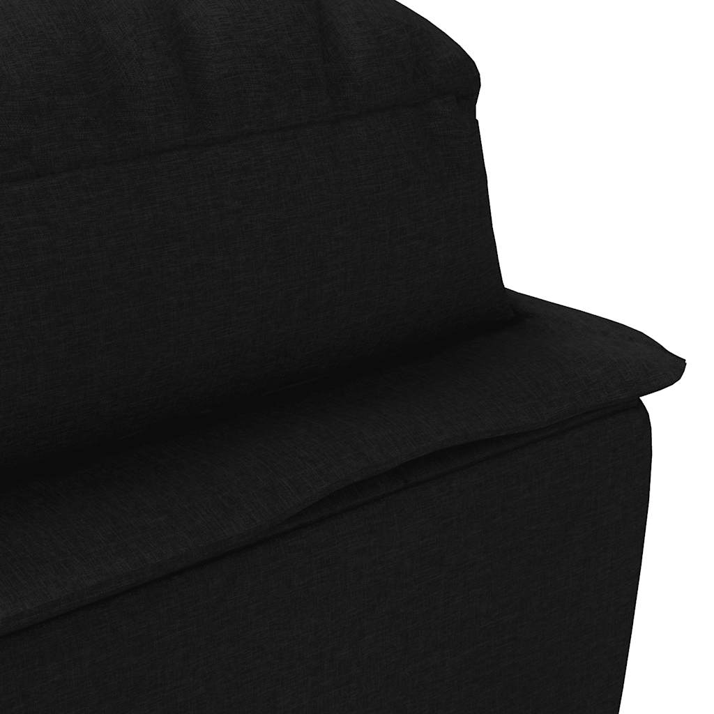 Chaise longue de massage avec coussins noir tissu