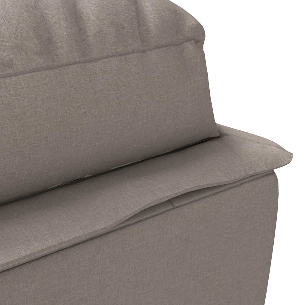 Chaise longue de massage avec coussins taupe tissu