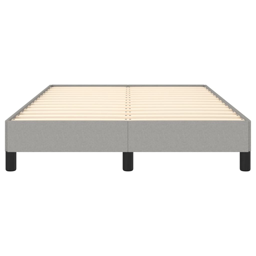 Cadre de lit sans matelas gris clair 120x190 cm tissu