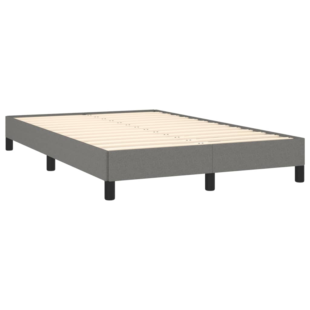 Cadre de lit sans matelas gris foncé 120x190 cm tissu