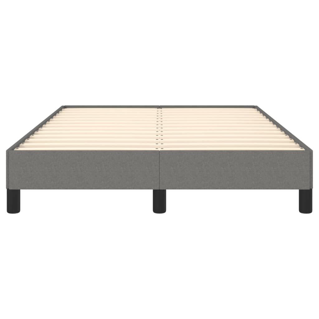 Cadre de lit sans matelas gris foncé 120x190 cm tissu