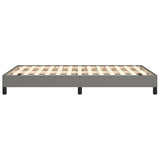 Cadre de lit sans matelas gris foncé 120x190 cm tissu