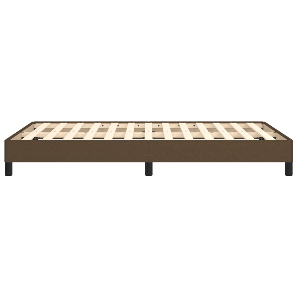 Cadre de lit sans matelas marron foncé 120x190 cm tissu