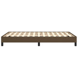 Cadre de lit sans matelas marron foncé 120x190 cm tissu