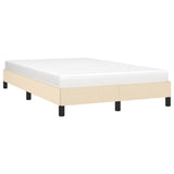 Cadre de lit sans matelas crème 120x190 cm tissu