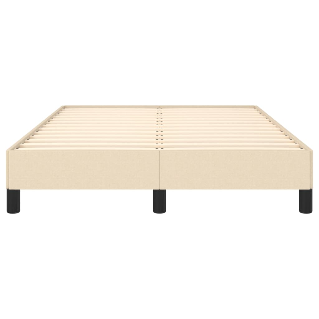 Cadre de lit sans matelas crème 120x190 cm tissu