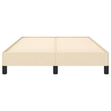 Cadre de lit sans matelas crème 120x190 cm tissu