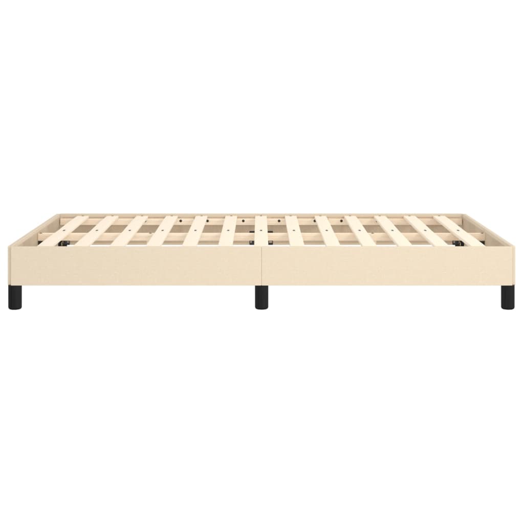 Cadre de lit sans matelas crème 120x190 cm tissu