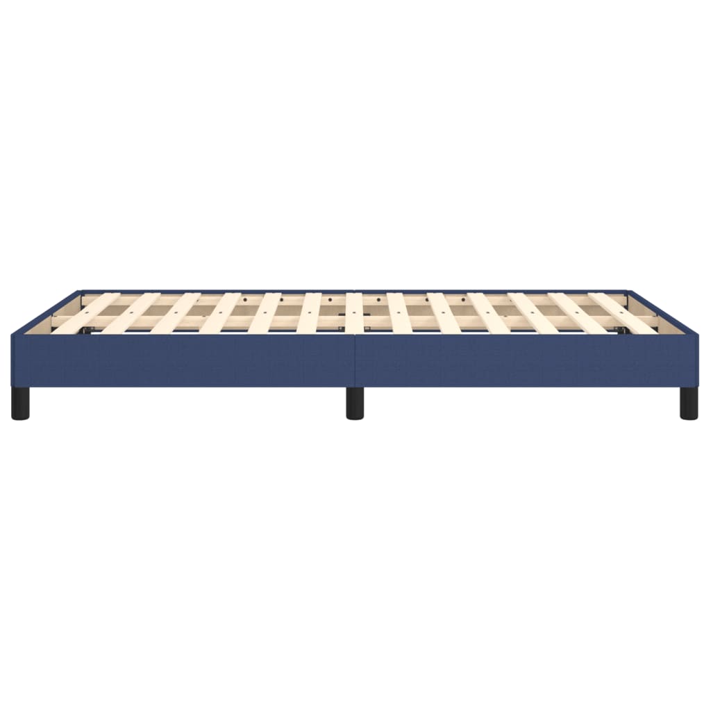 Cadre de lit sans matelas bleu 120x190 cm tissu