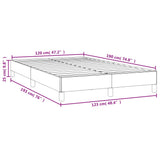 Bettgestell ohne Matratze hellgrau 120x190 cm Stoff