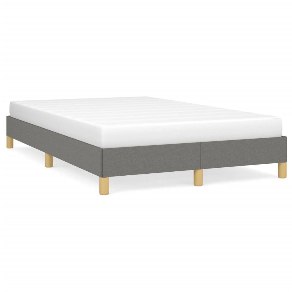 Cadre de lit sans matelas gris foncé 120x190 cm tissu