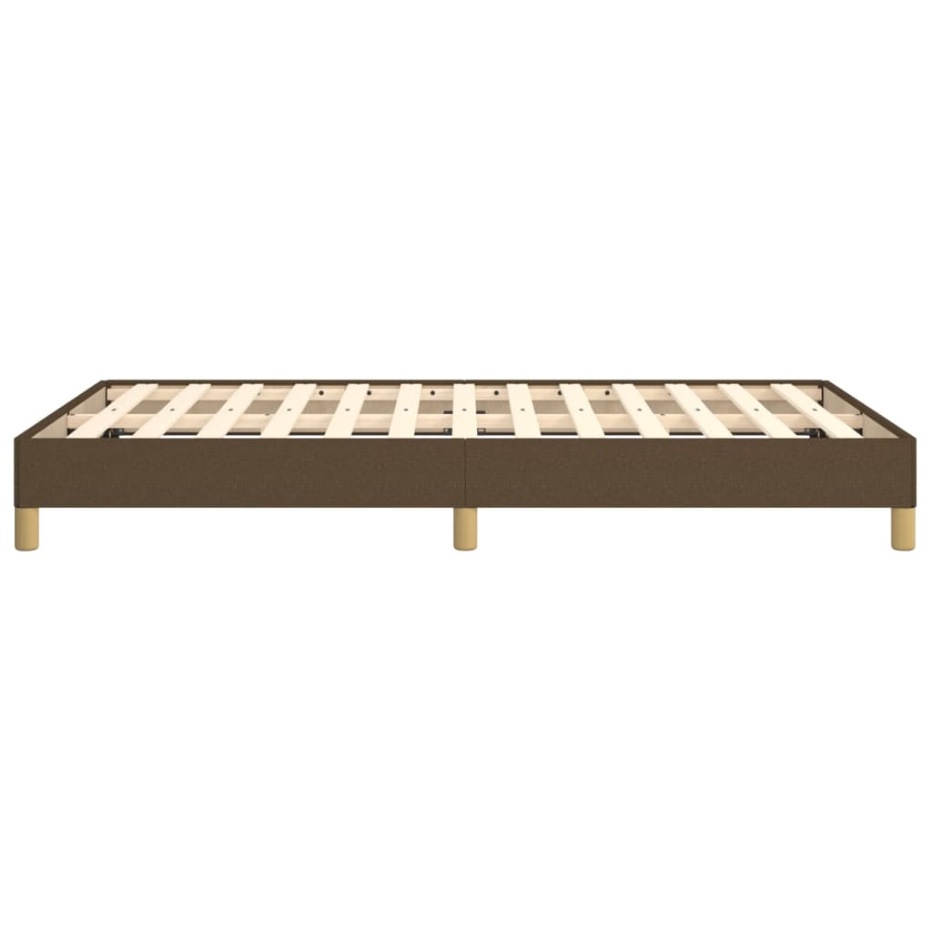 Cadre de lit sans matelas marron foncé 120x190 cm tissu