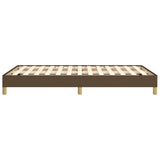 Cadre de lit sans matelas marron foncé 120x190 cm tissu