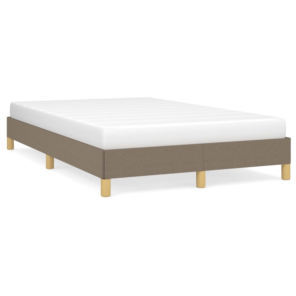 Cadre de lit sans matelas taupe 120x190 cm tissu