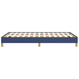 Cadre de lit sans matelas bleu 120x190 cm tissu