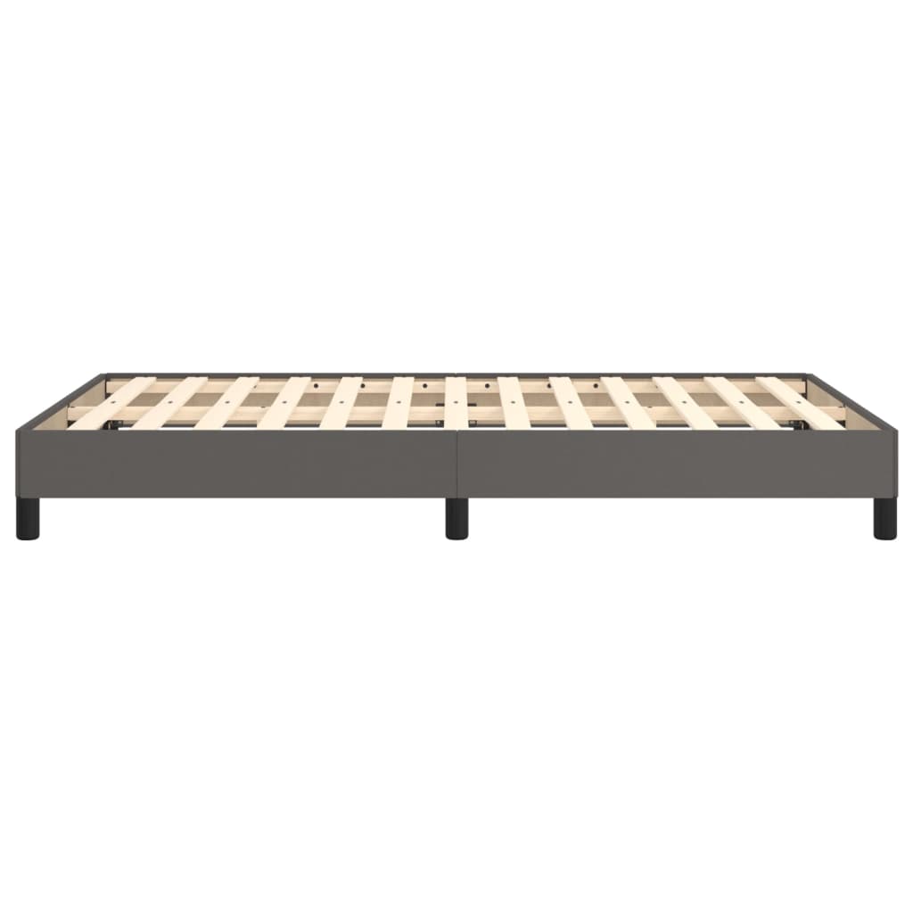 Cadre de lit sans matelas gris 120x190 cm similicuir