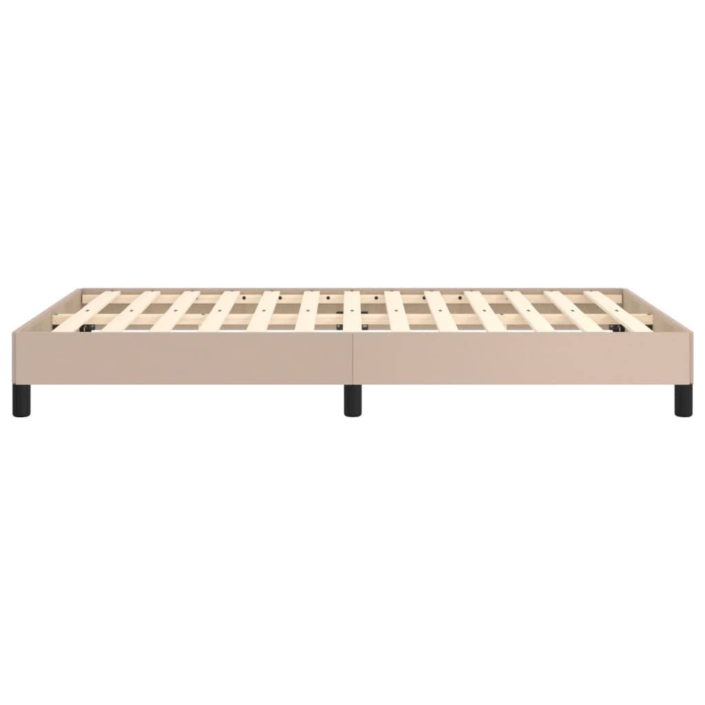 Cadre de lit sans matelas cappuccino 120x190 cm similicuir