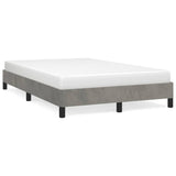 Cadre de lit sans matelas gris clair 120x190 cm velours