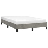 Cadre de lit sans matelas gris clair 120x190 cm velours