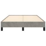 Cadre de lit sans matelas gris clair 120x190 cm velours