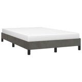 Cadre de lit sans matelas gris foncé 120x190 cm velours