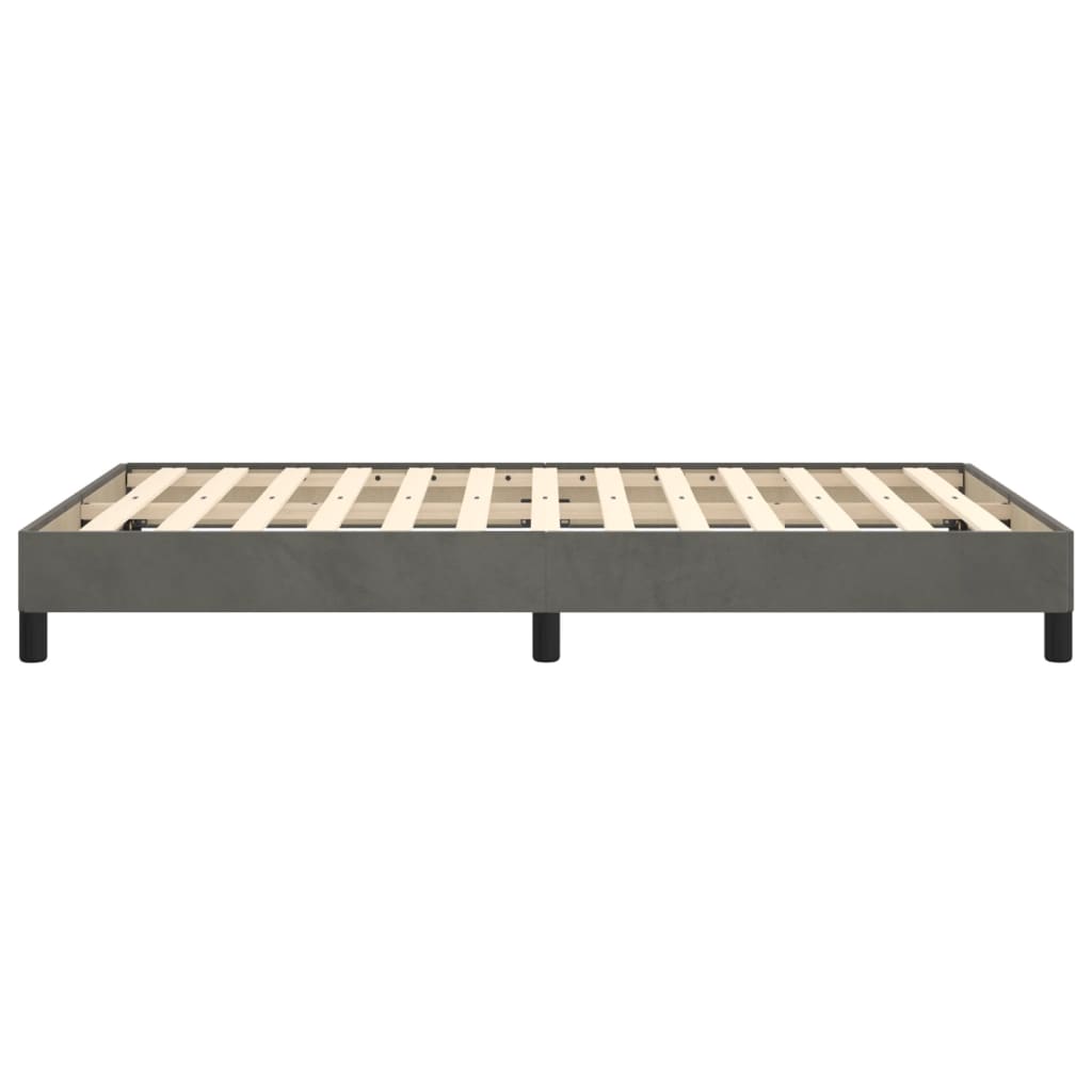 Cadre de lit sans matelas gris foncé 120x190 cm velours