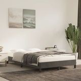 Cadre de lit sans matelas gris foncé 120x190 cm velours