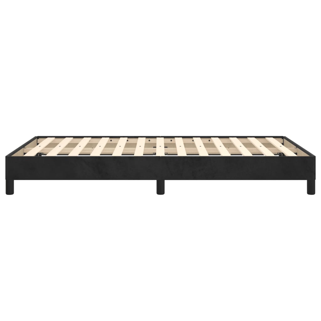 Cadre de lit sans matelas noir 120x190 cm velours