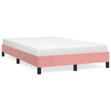 Cadre de lit sans matelas rose 120x190 cm velours