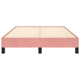 Cadre de lit sans matelas rose 120x190 cm velours