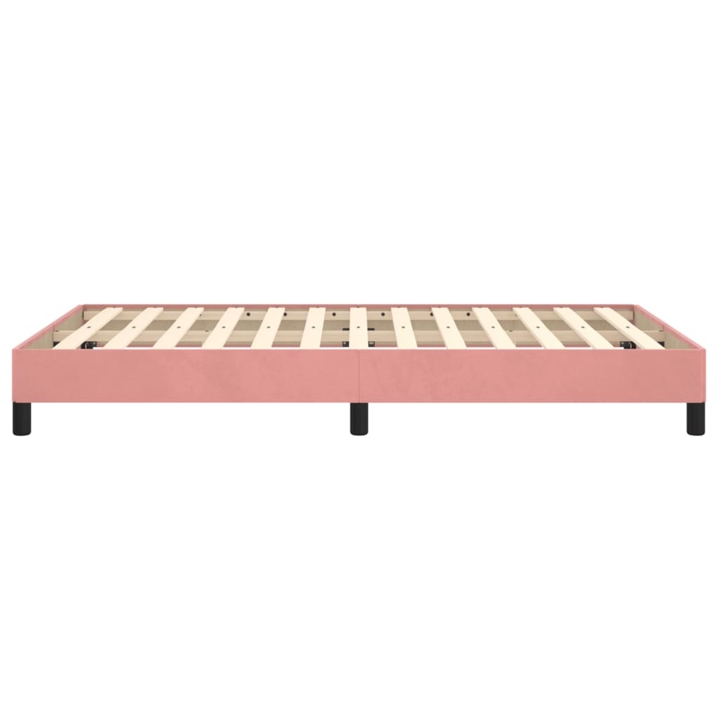 Cadre de lit sans matelas rose 120x190 cm velours