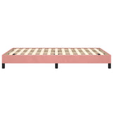 Cadre de lit sans matelas rose 120x190 cm velours