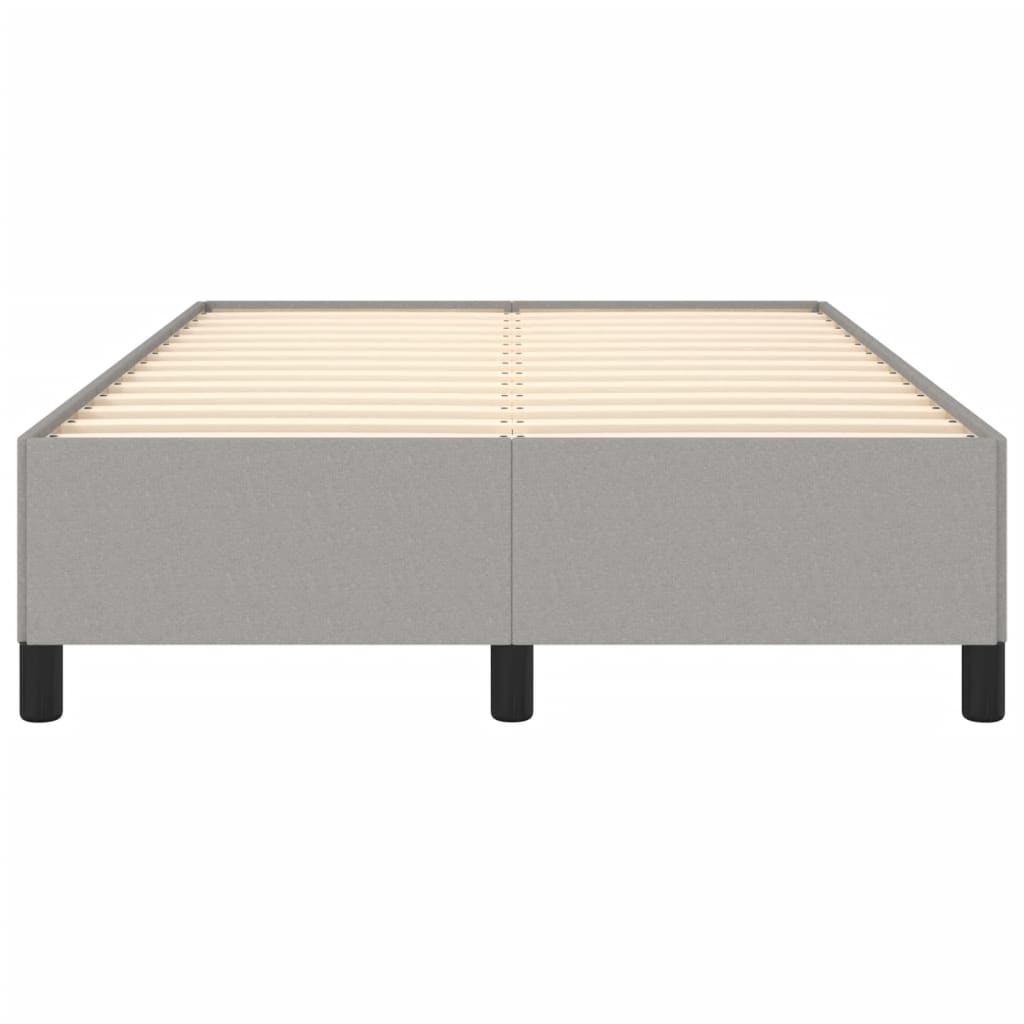 Cadre de lit sans matelas gris clair 120x190 cm tissu