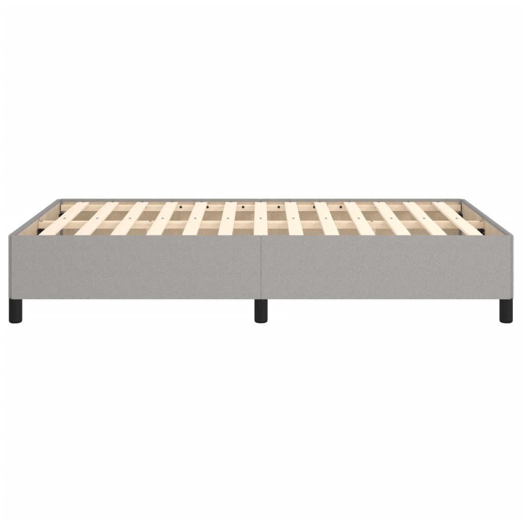 Cadre de lit sans matelas gris clair 120x190 cm tissu