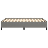 Cadre de lit sans matelas gris foncé 120x190 cm tissu