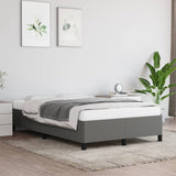 Cadre de lit sans matelas gris foncé 120x190 cm tissu