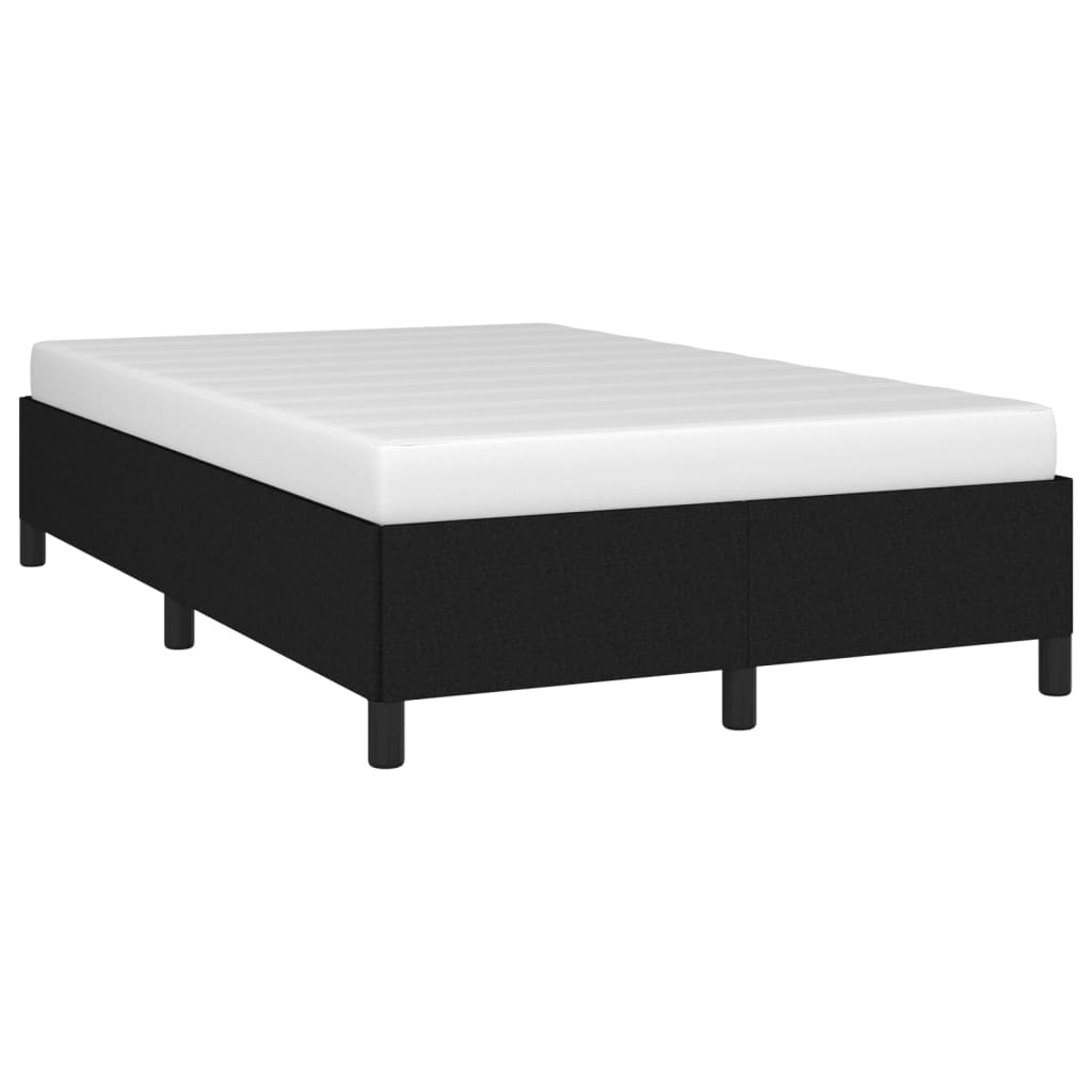 Cadre de lit sans matelas noir 120x190 cm tissu