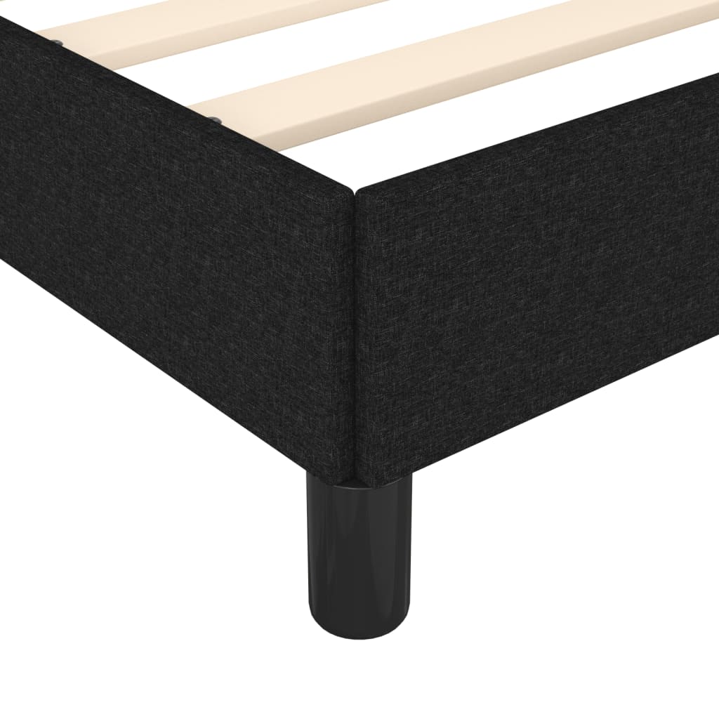 Cadre de lit sans matelas noir 120x190 cm tissu