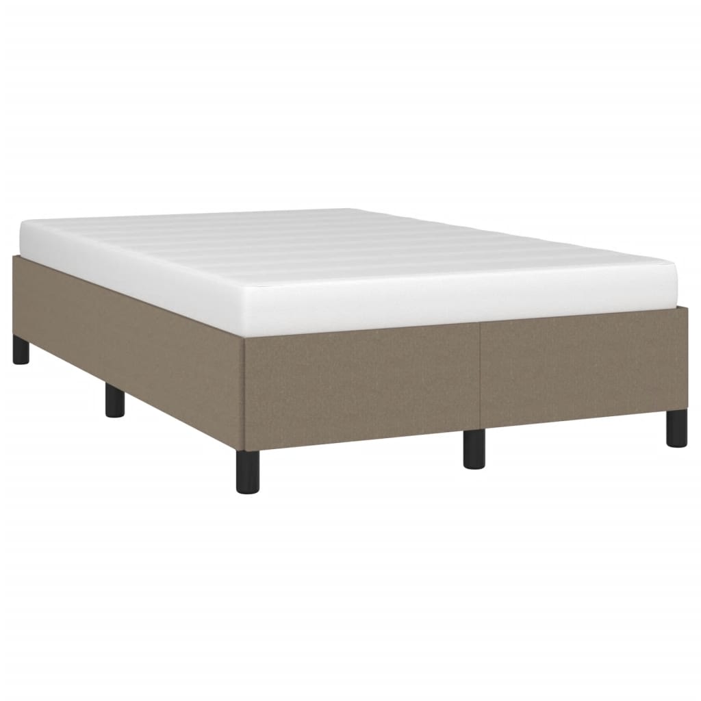 Cadre de lit sans matelas taupe 120x190 cm tissu