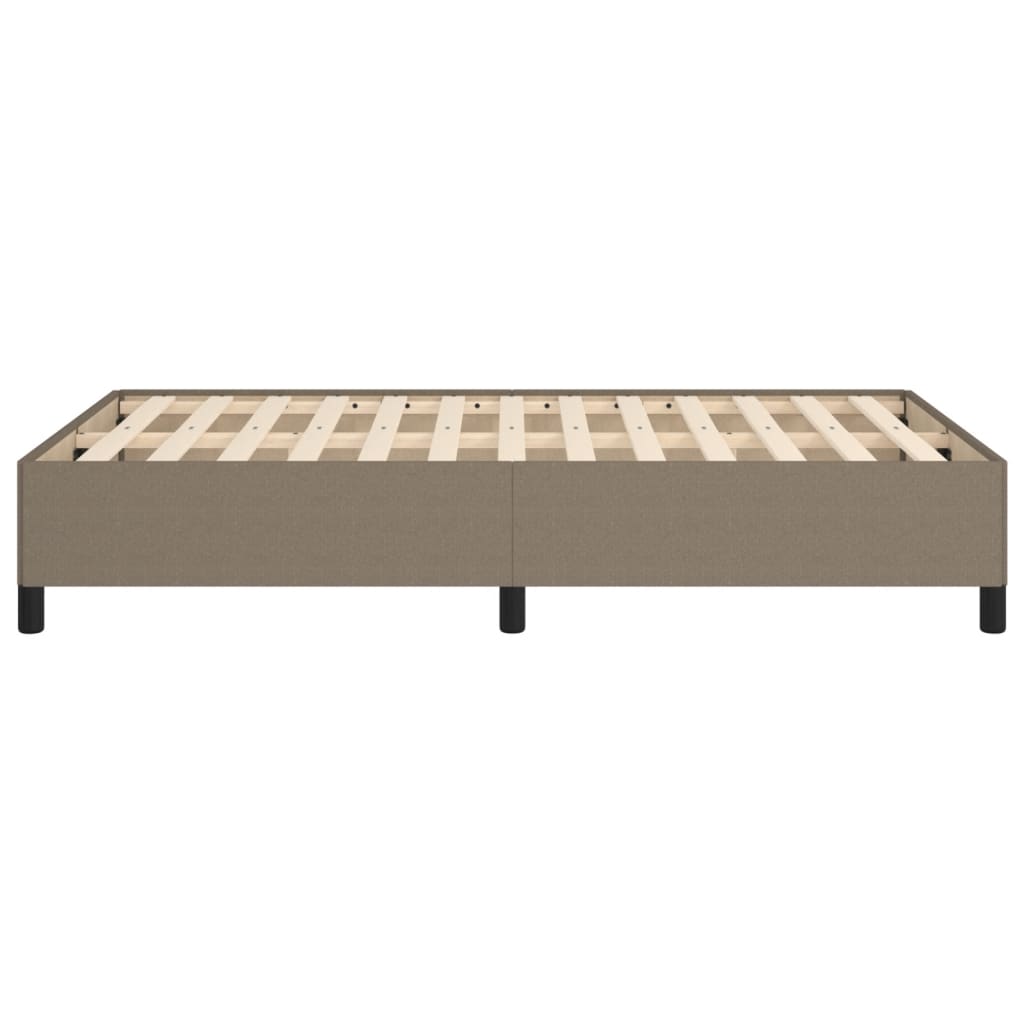 Cadre de lit sans matelas taupe 120x190 cm tissu