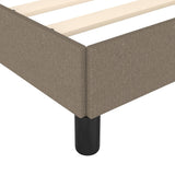 Cadre de lit sans matelas taupe 120x190 cm tissu