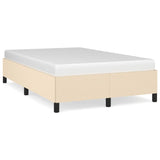 Cadre de lit sans matelas crème 120x190 cm tissu