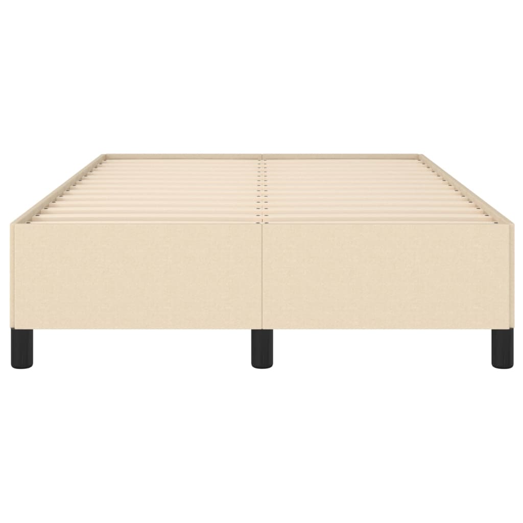 Cadre de lit sans matelas crème 120x190 cm tissu