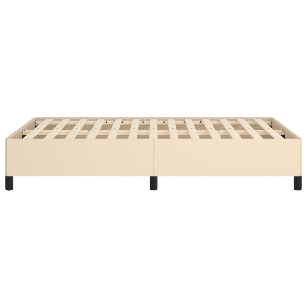 Cadre de lit sans matelas crème 120x190 cm tissu