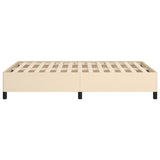 Cadre de lit sans matelas crème 120x190 cm tissu