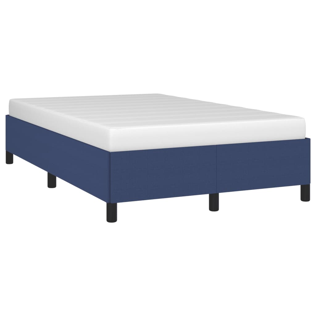 Cadre de lit sans matelas bleu 120x190 cm tissu