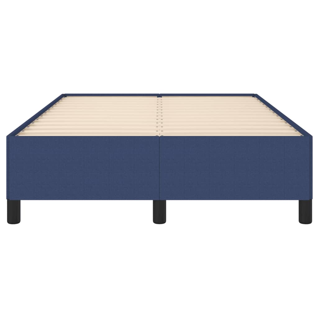 Cadre de lit sans matelas bleu 120x190 cm tissu