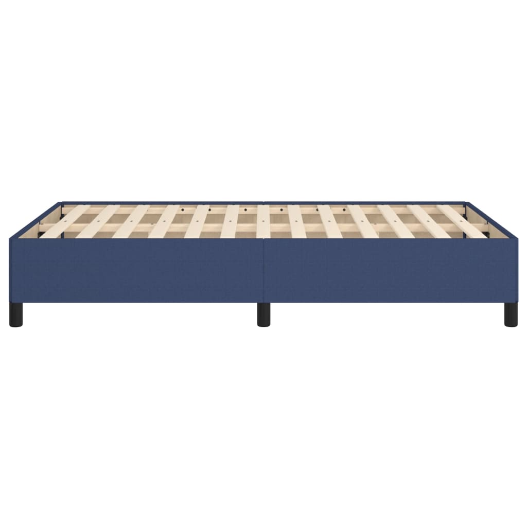 Cadre de lit sans matelas bleu 120x190 cm tissu